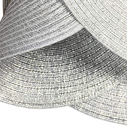 SHACOS Silver Glitter Round Placemats Set of 6 Sparkle Bling Place Mats Glitz Table Mats for Holiday Home Party Wedding Festive Table Decoration (6, Silver)