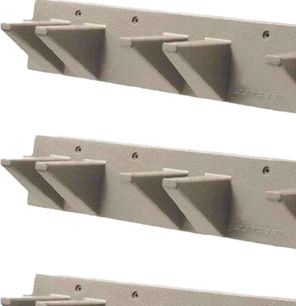 Suncast 4 Pack Wall Stud Mounted Garden Tool Hanger Organizer for Garage or Storage Space, 24 x 4.25 x 6 Inches, Holds