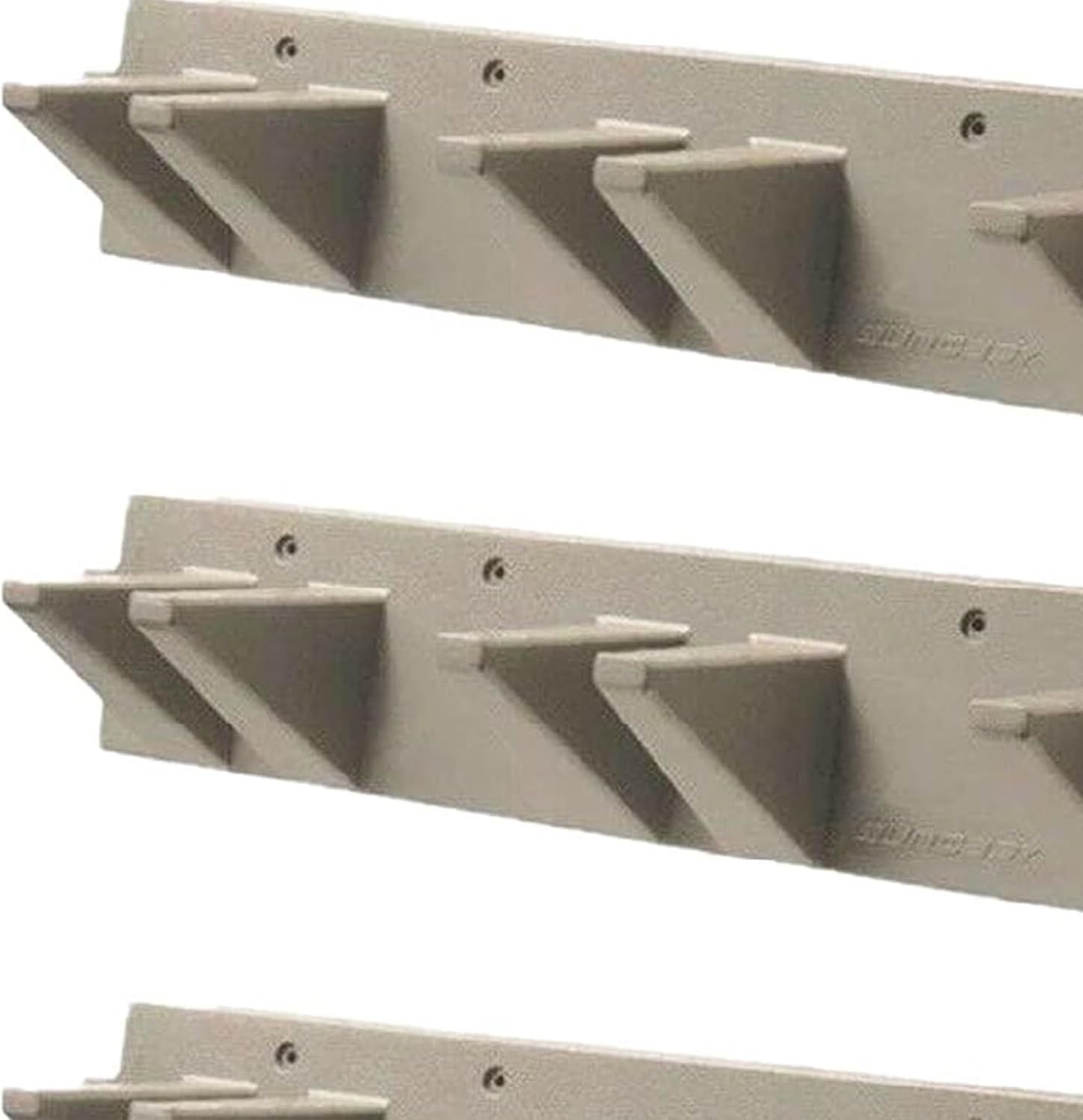 Suncast 4 Pack Wall Stud Mounted Garden Tool Hanger Organizer for Garage or Storage Space, 24 x 4.25 x 6 Inches, Holds