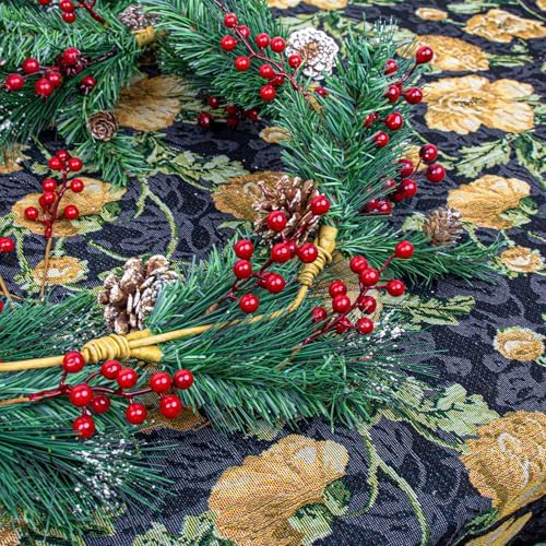 J'FLORU 50 Pack Christmas Tree Decorations 6.5 Inch Artificial Berry Stems Red Berry Picks for Xmas Winter Christmas Tree Ornaments Centerpieces Flower Arrangements