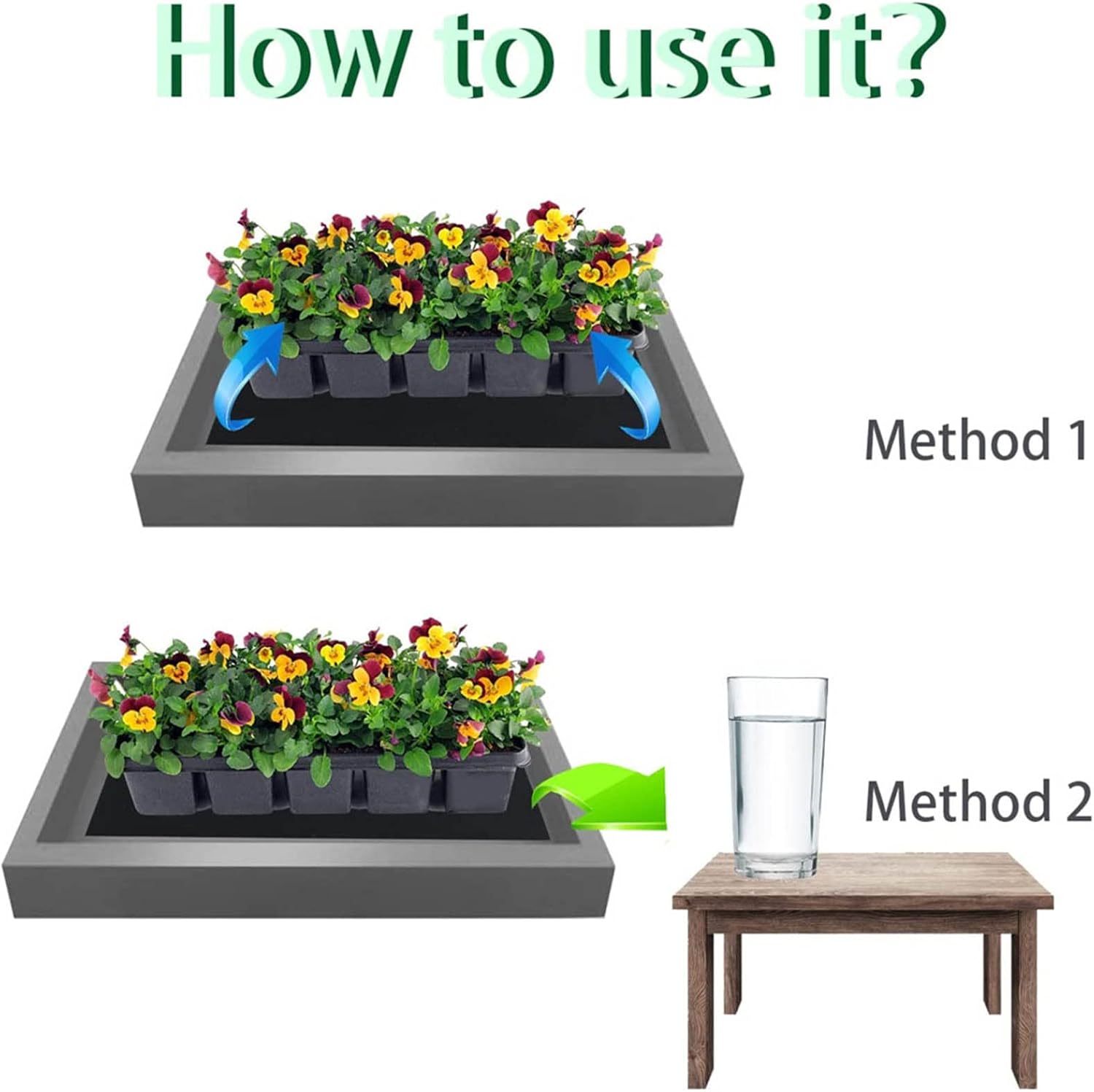 Felt Automatic Plant Watering Mat，3mm Thicken Vacation Plant Watering System for Greenhouse Hydroponics Indoor Potted