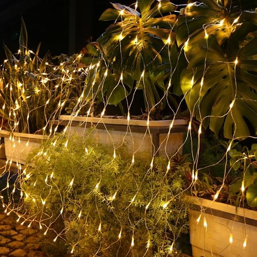 Joomer Christmas Net Lights - 11FT x 4.5FT 300LED Plug-in Light-Warm White