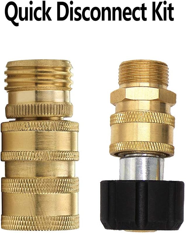 Twinkle Star Pressure Washer Adapter Set, Quick Disconnect Kit | M22 14mm Quick Connect Swivel to 3/8" Fittings, 3/4"