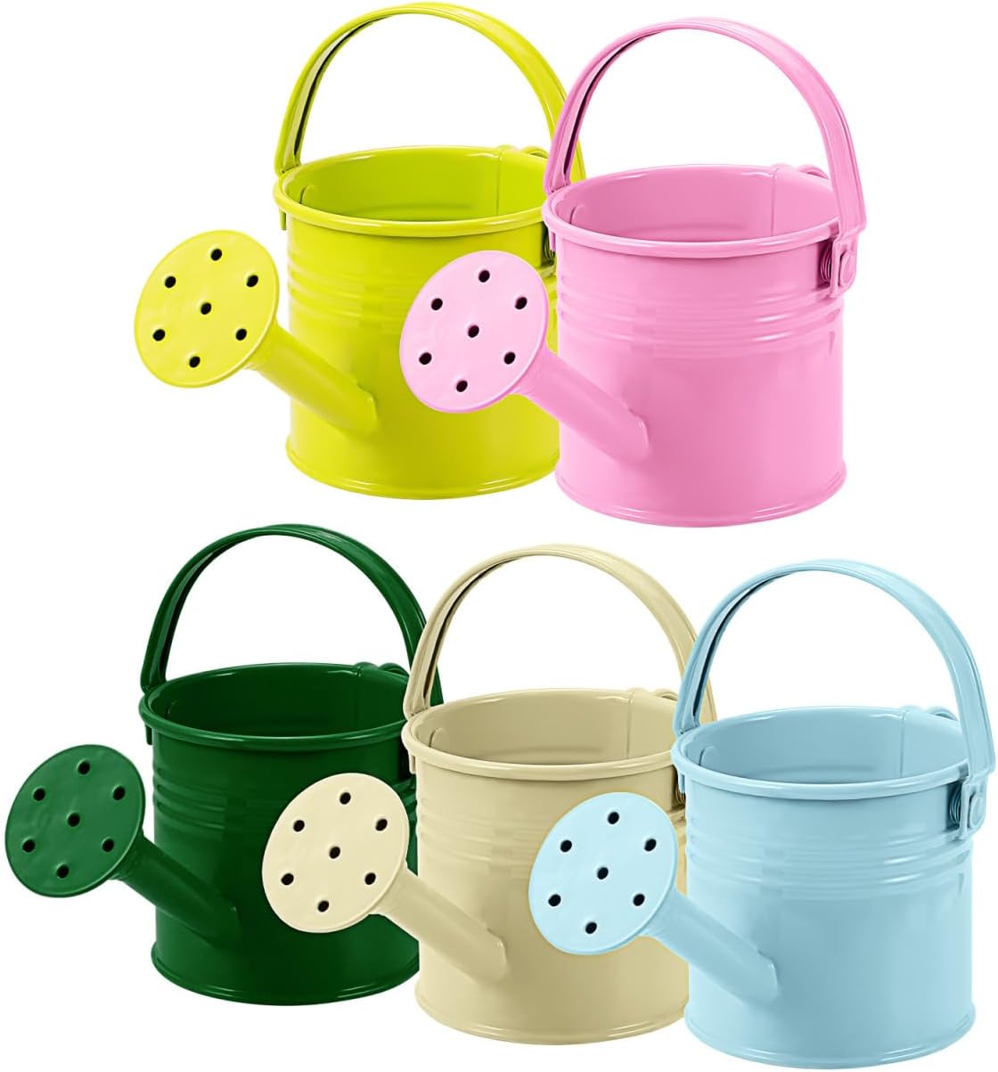 Homoyoyo 5pcs Kids Metal Watering Can Indoor Plants Children Small Watering Cans Iron Sprinkling Kettles for Gardening