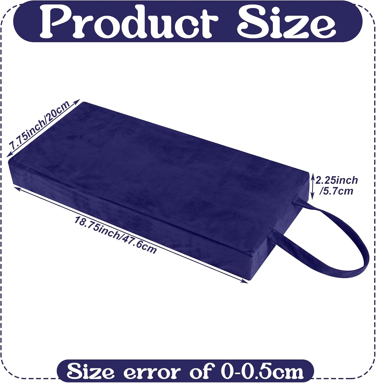 Colingmill Personal Prayer Kneeler Pad 18 3/4 Inch Christian Kneeling Pillow Microfiber and High Density Foam Personal