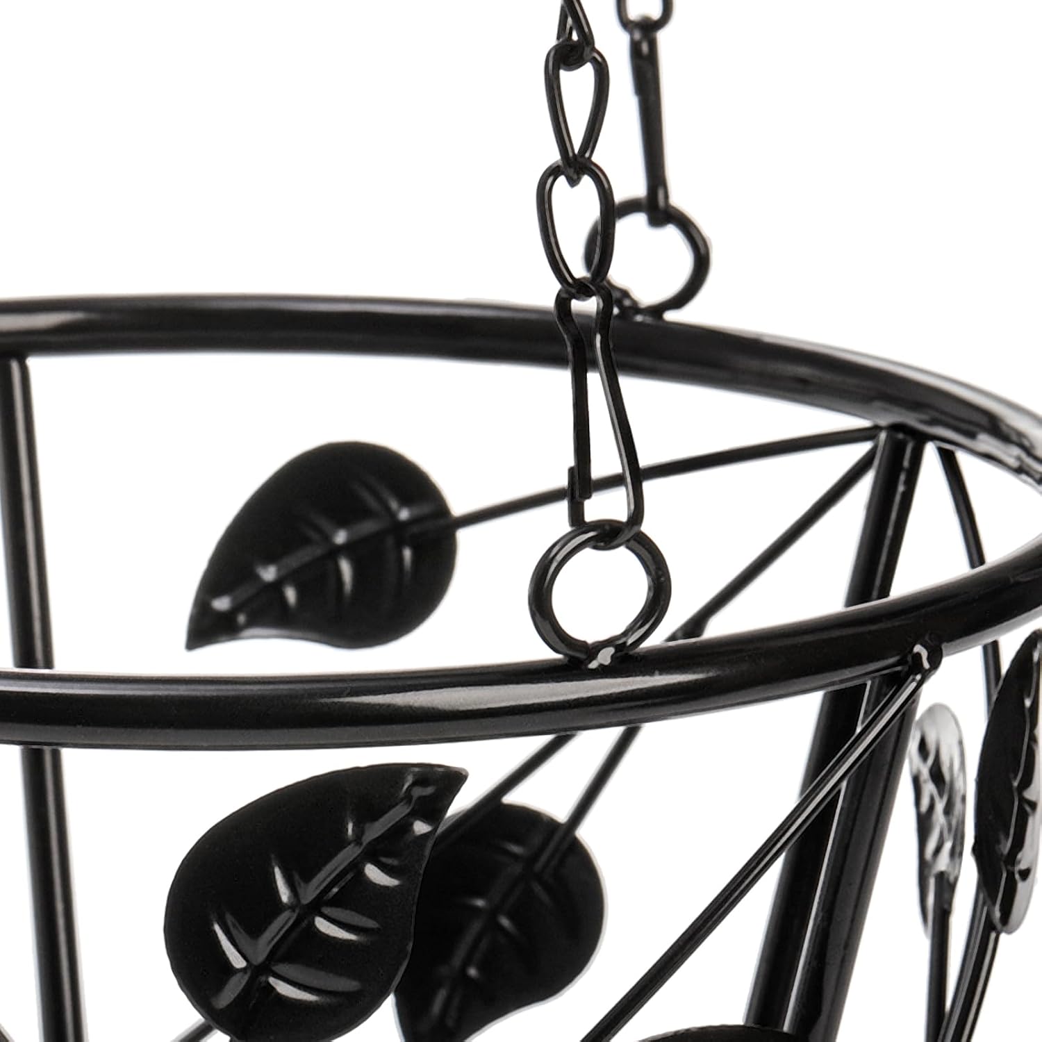Goaste 2 Pack Metal Plant Hanger, Hanging Plant Holder with Ceiling Hook, Modern Plant Hanging Basket, Decorative
