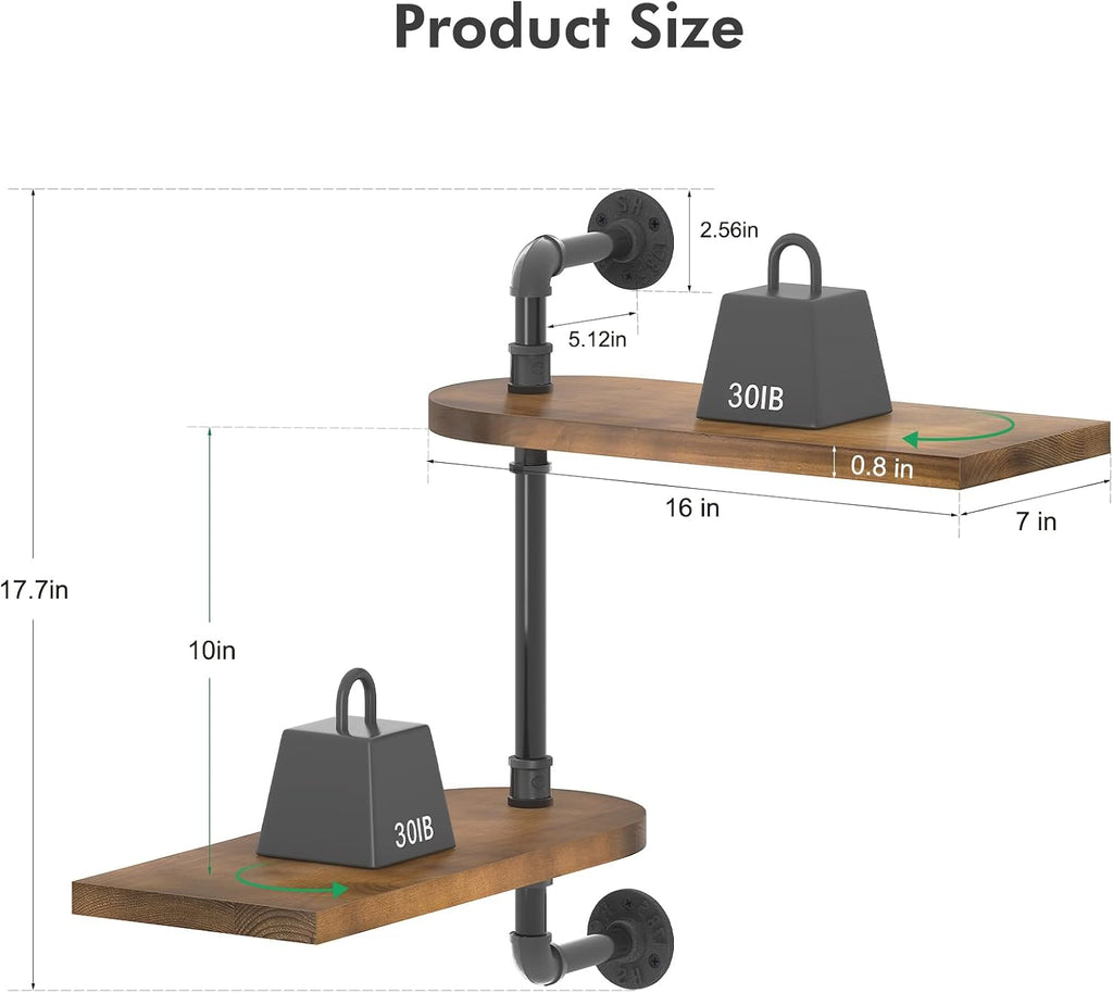 OtGalk 2-Tier Rotating Window Plant Shelf, Wooden Indoor Plant Stand | Rotating design provides optimal light exposure.