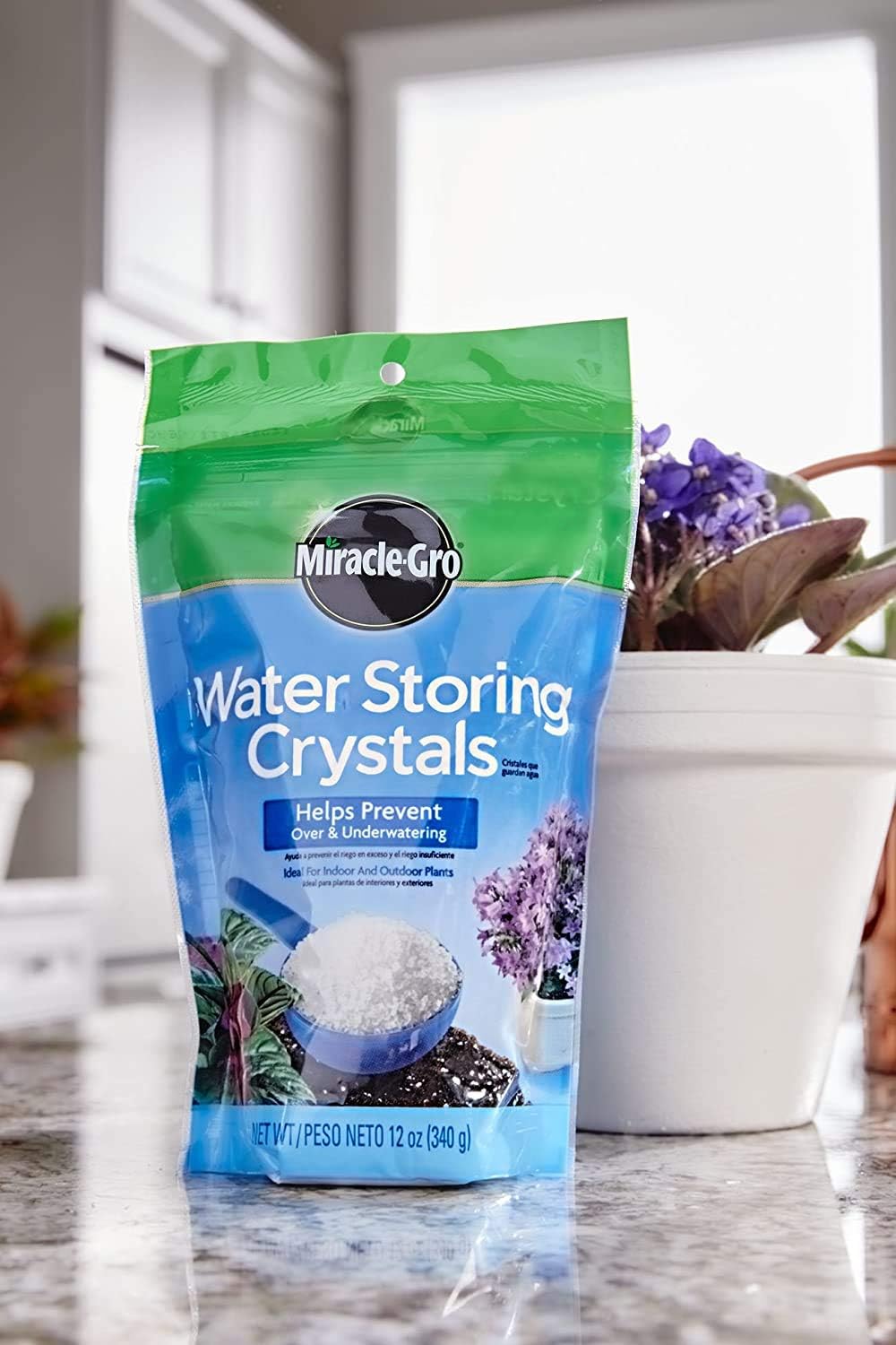 Gro Water Storing Crystals, 12 oz. (2-Pack) | Soil Moisture Retention Crystals for Indoor and Outdoor Plants