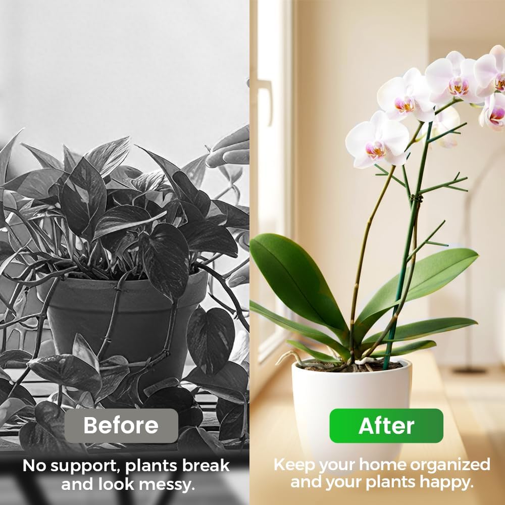 6 Pack Stackable Monstera Plant Support Stakes, Garden Plant Stakes for Indoor and Outdoor Plants, Moss Poles Holder