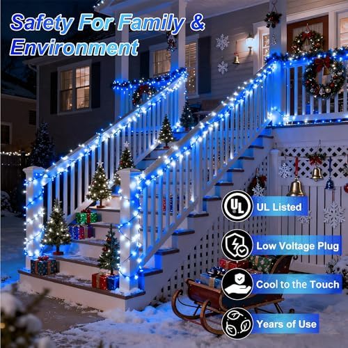 750 LED 240FT Christmas String Lights Outdoor, 12 Pro Modes with Timer