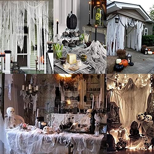 8Pcs Halloween Creepy Cloth Spooky Gauze Fabric Tapestry Decorations