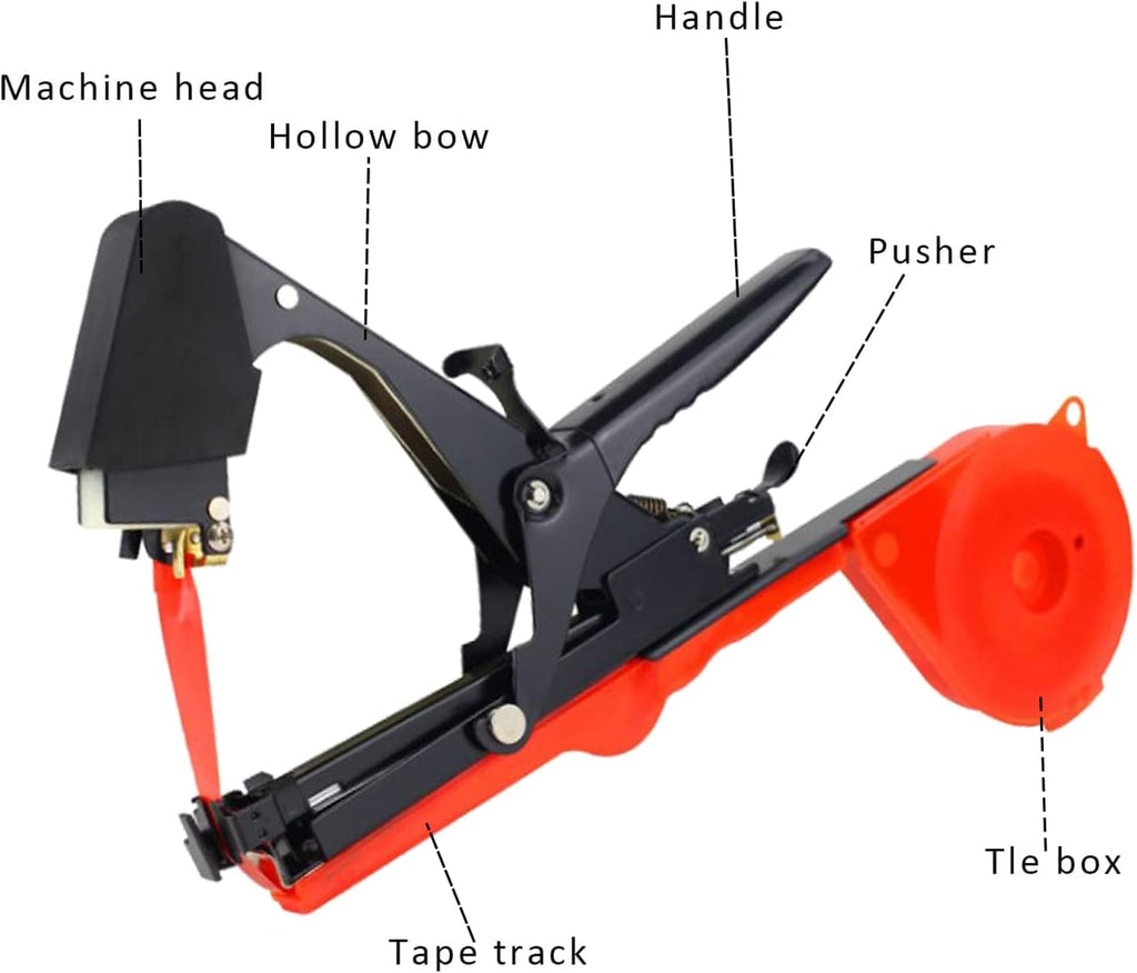Plant Tying Machine,Plant Vine Tying Machine Tool with 10000pcs Staples 20 Rolls Tape Plant Tape Gun for