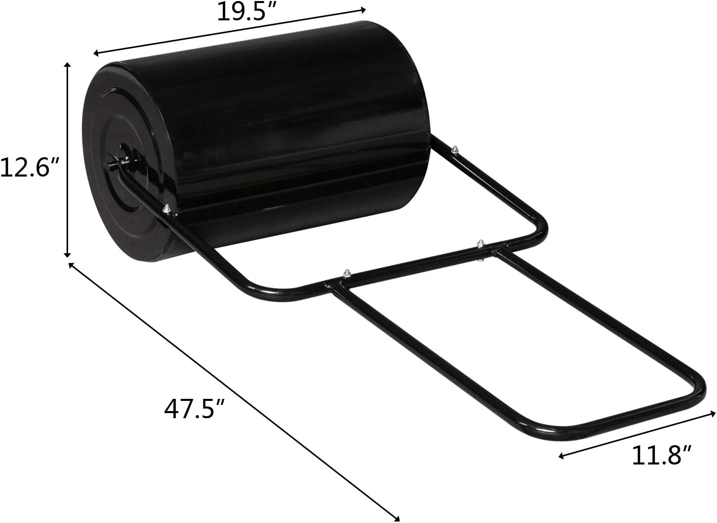 VINGLI 20 Inch Lawn Roller Water Filled Pull Behind Garden Drum Roller Push/Tow Behind, Water/Sand Filled for Garden