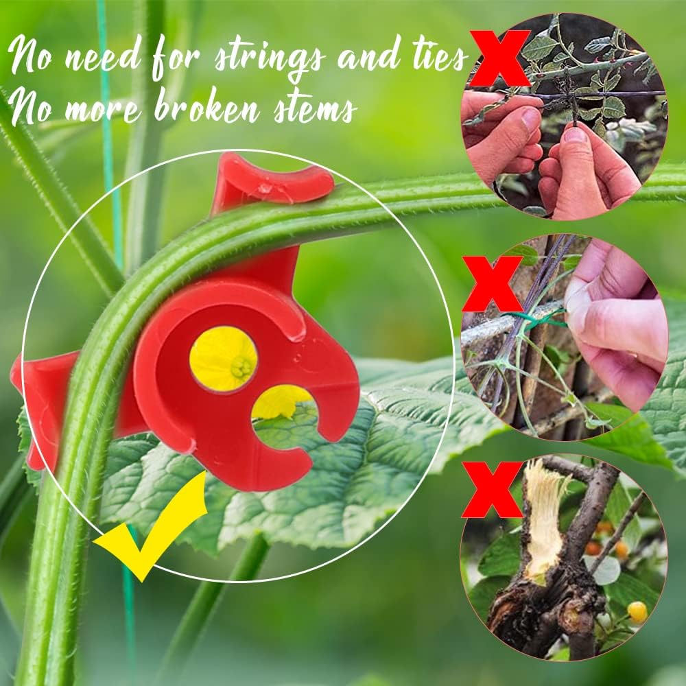 LucyPhy 90 Pack Plant Bender Angle Adjustable Plant Training Clips Low Stress Training Clips 90 Degrees Plant