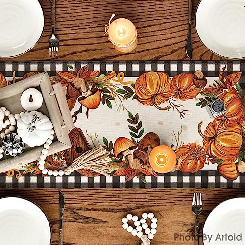 Artoid Mode 210 GSM Fall Table Runner Home Party Decor 13x48 Inch