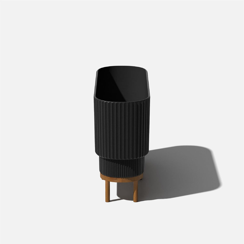 Veradek Demi Series Raised Long Planter - Wide Planter with Stand | Made From a Durable Plastic-Stone Composite & Comes