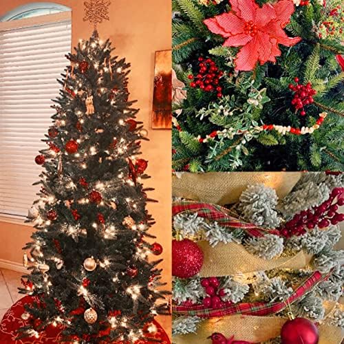 Sggvecsy 30 Pack Artificial Red Berry Stems 8.9inch Christmas Red Berry Picks Holly Berry Branches for Christmas Tree Decorations Holiday DIY Crafts Xmas Ornaments Wedding Home Decor