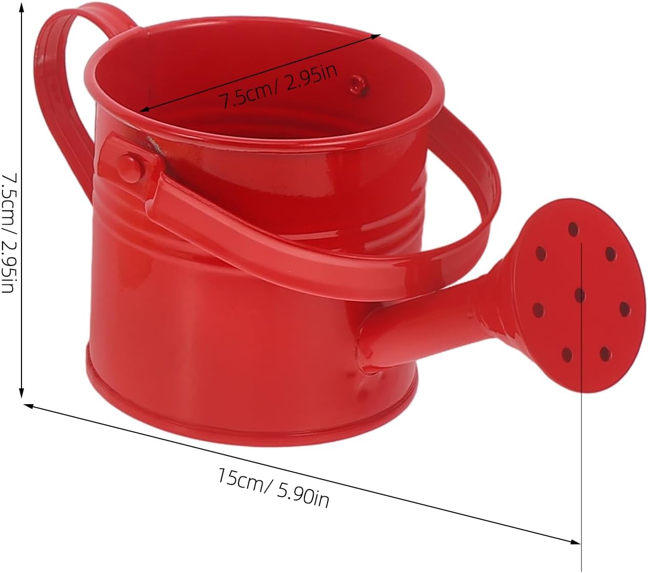 Yardwe 6-Pack Small Watering Cans for Indoor Plants Lightweight Mini Iron Watering Cans with Long Spout for Succulent