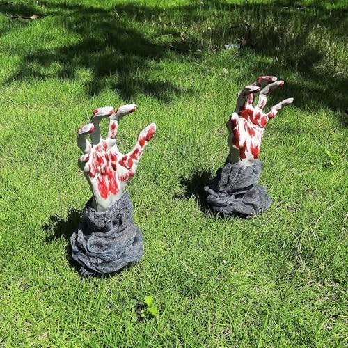 Halloween Zombie Hand Yard Stakes Outdoor Decorations Lawn Groundbreaker