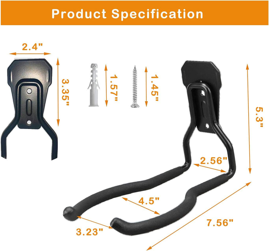 Garden Power Tool Hanger, Garage Wall Hooks, Weedeater Rack, String Trimmer Hanger, Utility Hooks for Garage Tool