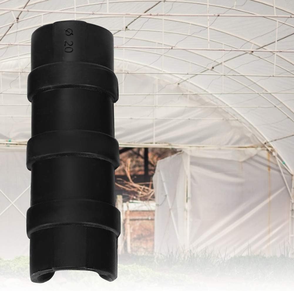 Acouto for 1/2 Inch Pvce Ewchshausps 50PCS Black Greenhouse Frame Pipe Tube and Film Clip Clamp Connector Kit Garden