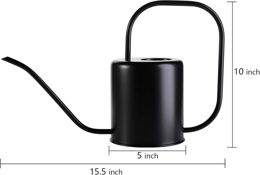 Fasmov 51 Oz Stainless Steel Watering Can Modern Style Watering Pot, Watering Can with Long Spout for Easy Pour, Water
