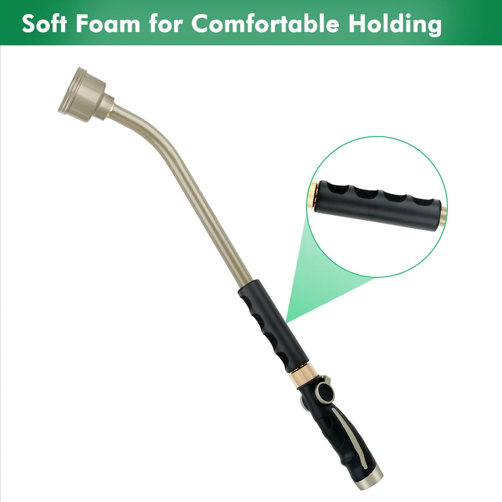 RESTMO Long Watering Wand, 24 Inches Gentle Soft Full Shower Sprayer Wand | Thumb Flow Control, Heavy Duty Metal Hose