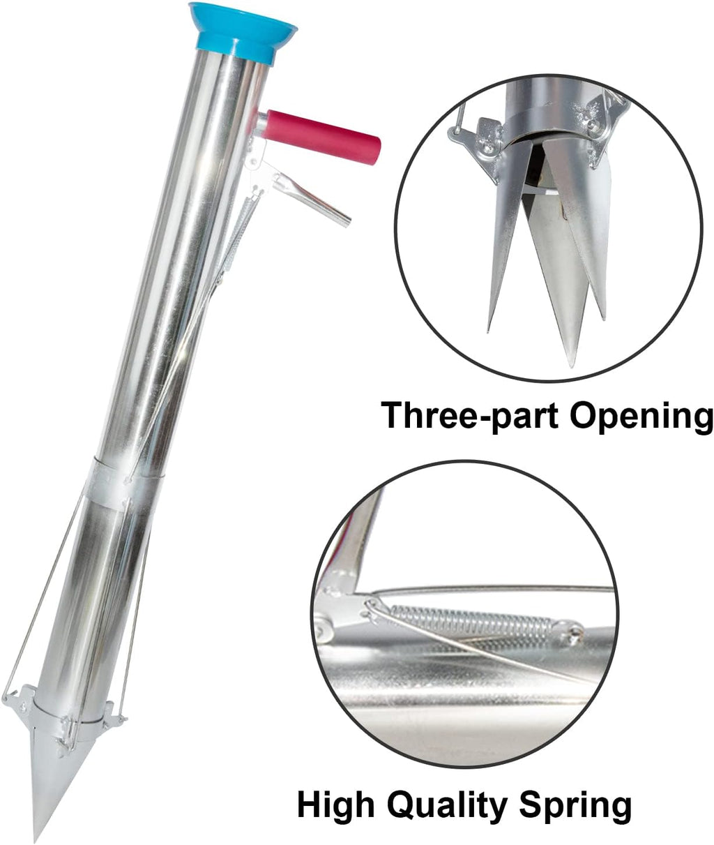 AIWFL Seedling Transplanter Long Handled Bulb Planter Tools Stainless Steel | Vegetable Young Plant Manual Plant