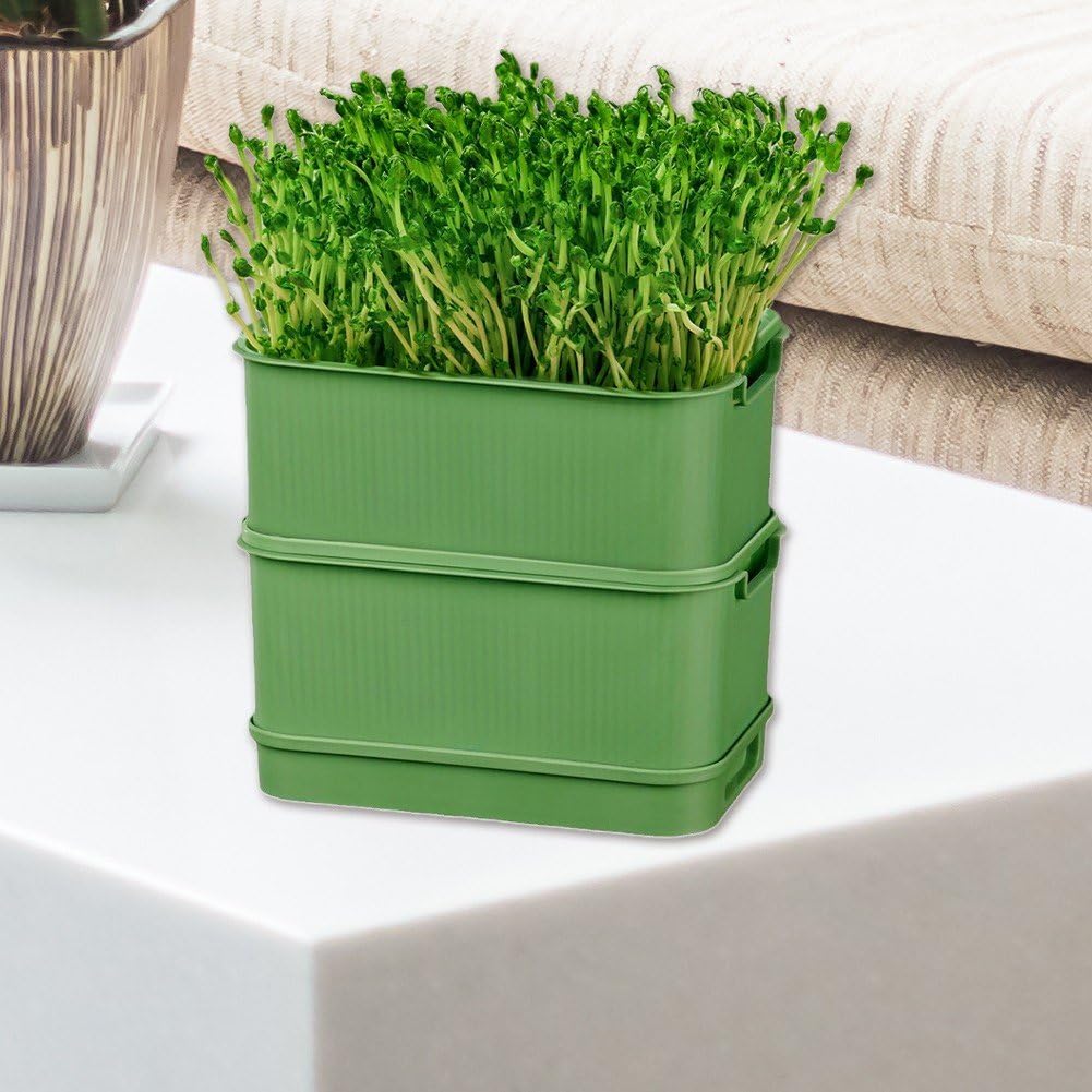 Seed Sprouter Kit, 2 Tier Seed Sprouting Tray, Hydroponic Propagator Mini Plant Grow Trays, Soil Free Germination Tray
