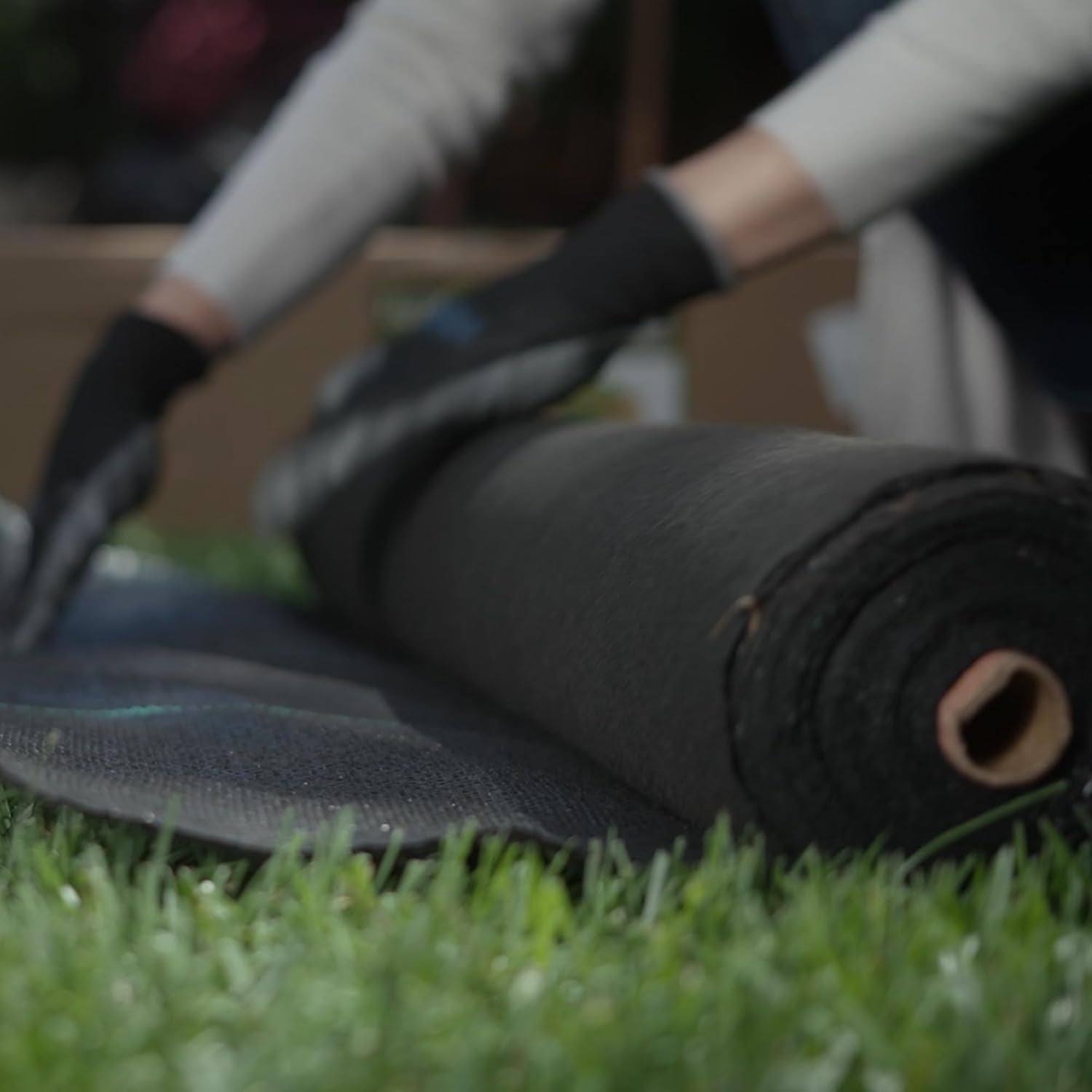 Premium Landscape Fabric, 4ft x 50ft Pro Garden Weed Barrier - Durable & Heavy Duty Weed Block Gardening Mat, Easy Setup