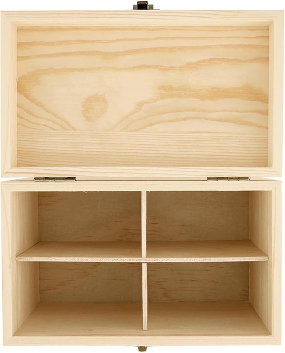 Santa Barbara Design Studio Seed Storage Box with 4 Dividers Wooden Storage Organizer, 7.75" x 4.5" x 5.5", Live Love