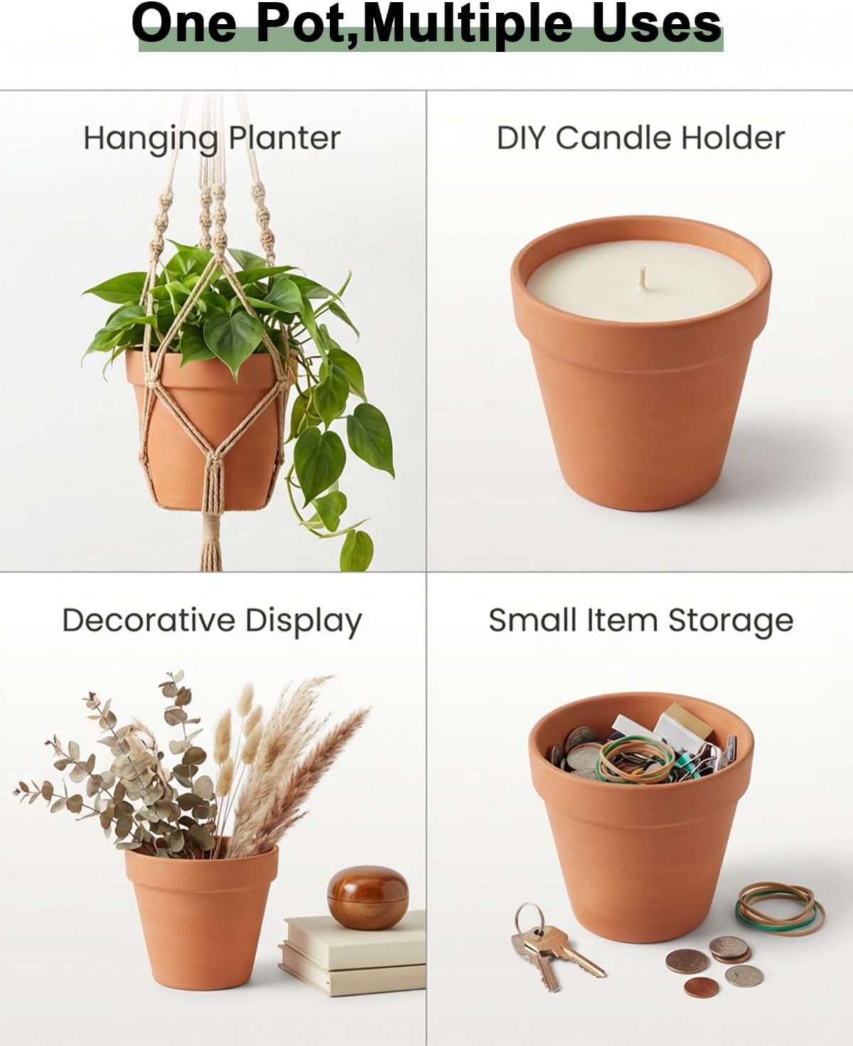 Riseuvo 3 Inch Terra Cotta Pots with Saucer - 12 Pack Clay Flower Pots with Drainage, Great for Plants, Crafts, Wedding