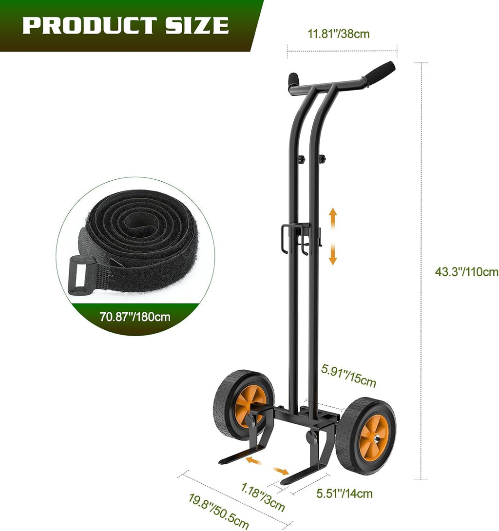 Housolution Plant Caddy with Wheels, Heavy Duty Plant Dolly for Big Pots | Plant Mover with Adjustable Grabbing Arm and