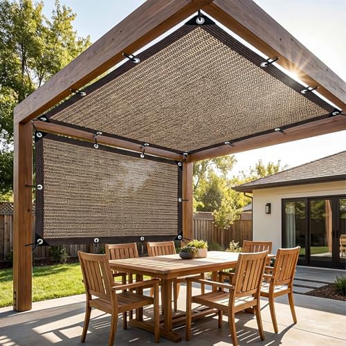 Shade Cloth,80% Sunblock Net with Metal Grommets and Reinforced Edges,Garden Sun Shade Netting,Used in Courtyards,Balconies,Carports,Greenhouse, Plants Growing,Chicken Coop Patios etc.30x30FT