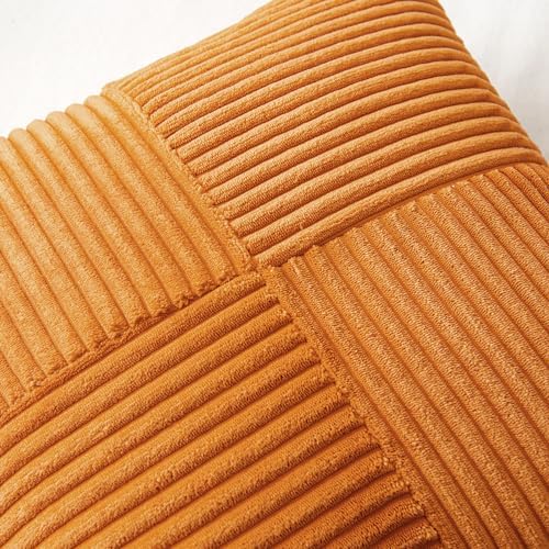 MIULEE Fall Burnt Decorative Throw Pillow Covers for Couch 18x18 Inch