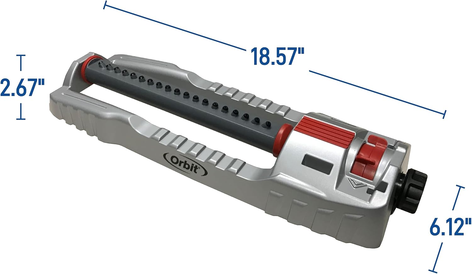 Orbit 56281 Oscillating Water Sprinkler for Lawn and Garden with Metal Base and Custom Pattern Dial (Waters up to 4,000