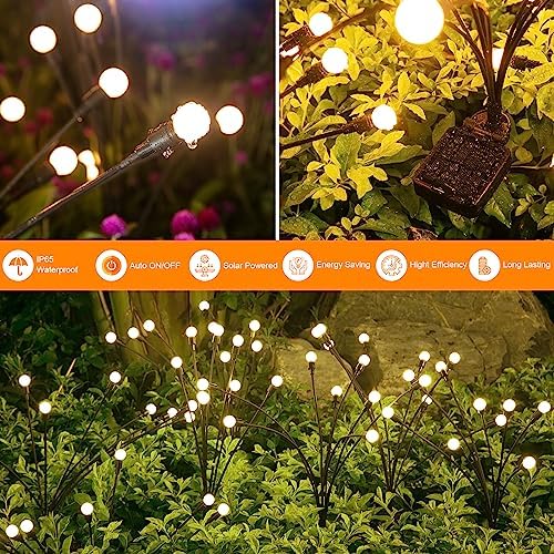 ASMAD Solar Lights Outdoor(8 Pack-64 LEDs),Solar Garden Lights,Fairy Lights