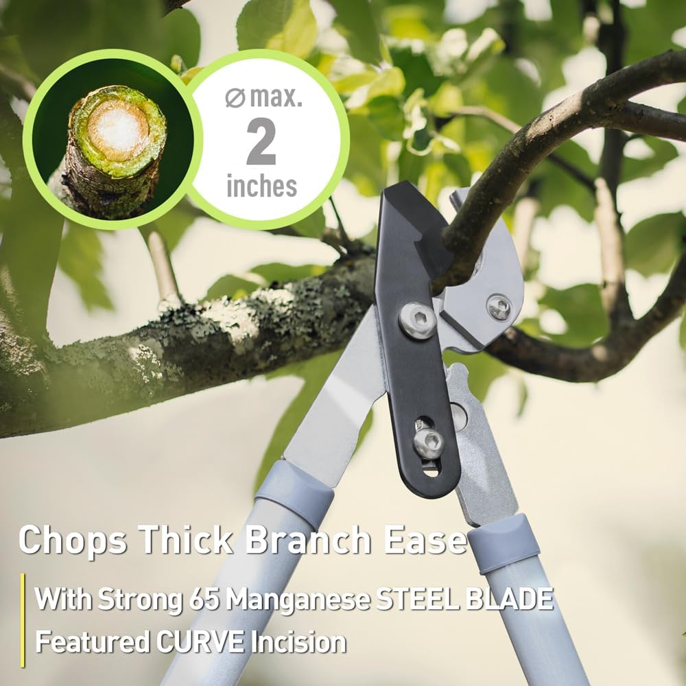Altdorff Garden Loppers Pruning Shears, Updated 3PCS Hedge Clippers Combo Set, Branch Cutter with Compound Action