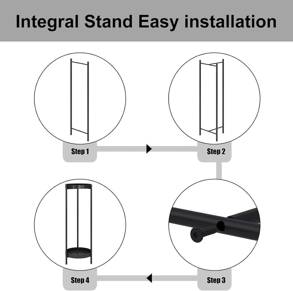 Black Plant Stand 30 Inch – Metal Flower Pots Plant Stand | Plant Shelf for Multiple Plants,2 Tier Removable Display