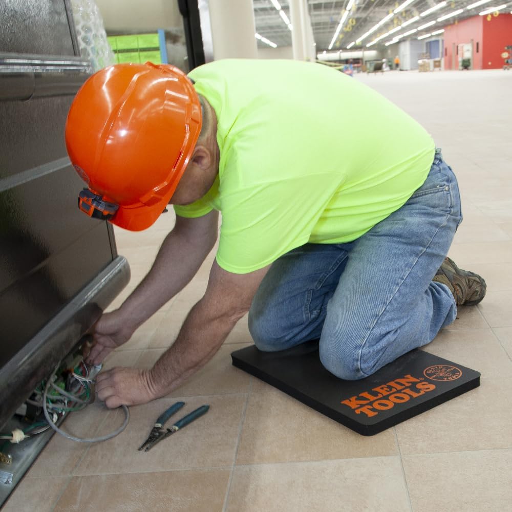 Klein Tools 60135 Kneeling Pads, Adult Men's Soft Thick Closed Cell Soft Foam Professional Tradesman Pro Pads with