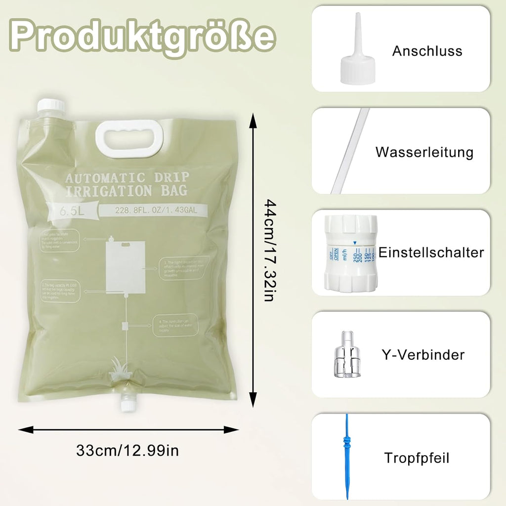 3 Pcs Plant Self Watering Device,6.5L Automatic Vacation Plant Waterer Bag | self watering system w/2 Adjustable