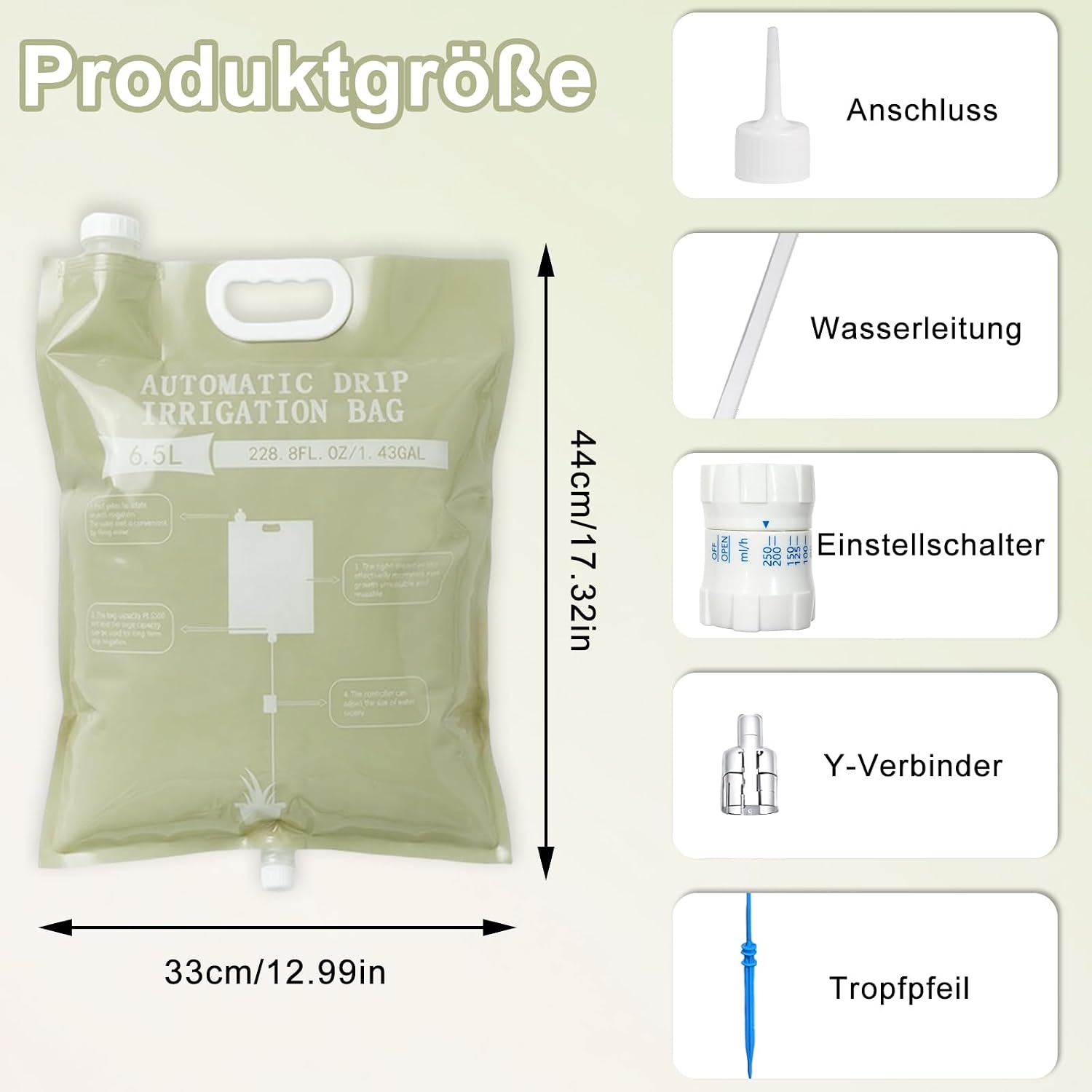 3 Pcs Plant Self Watering Device,6.5L Automatic Vacation Plant Waterer Bag | self watering system w/2 Adjustable