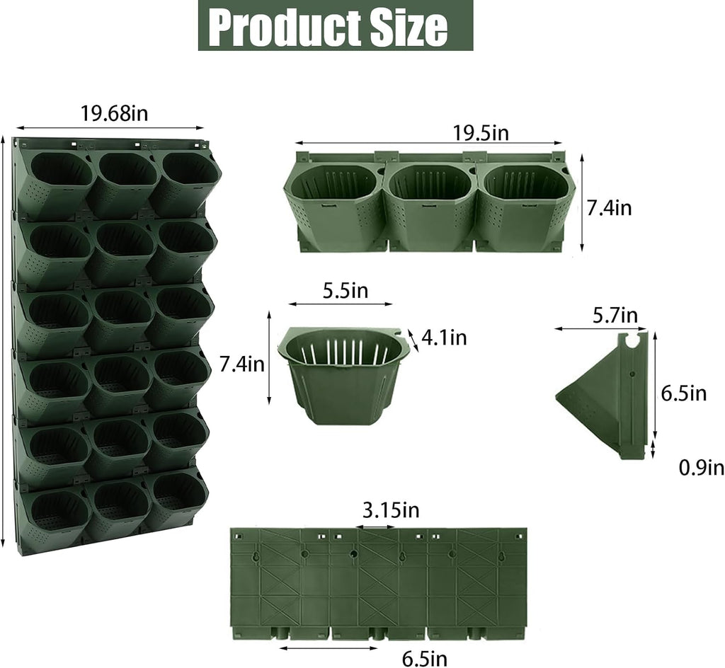 Self Watering Wall Planter | 36 Pots Vertical Garden Planter for Indoor Plants | Wall-Mounted Stackable wall planter