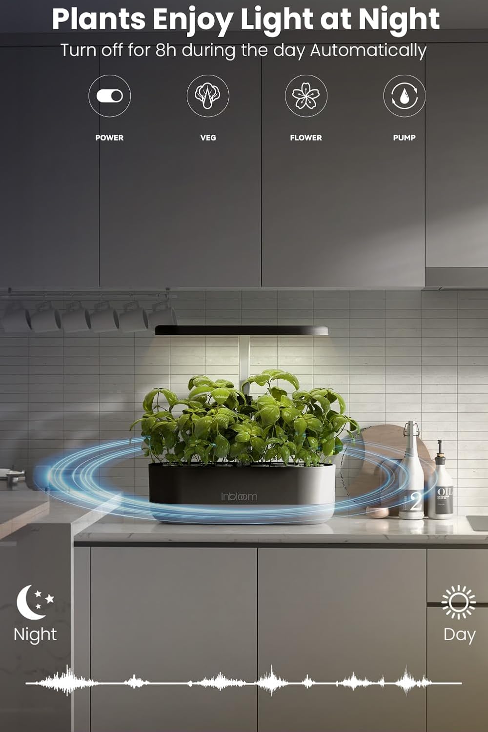 inbloom 12 Pods Hydroponics Growing System Kit, Herb Garden Planter Indoor Kit, Indoor Gardening Hydroponics Growing
