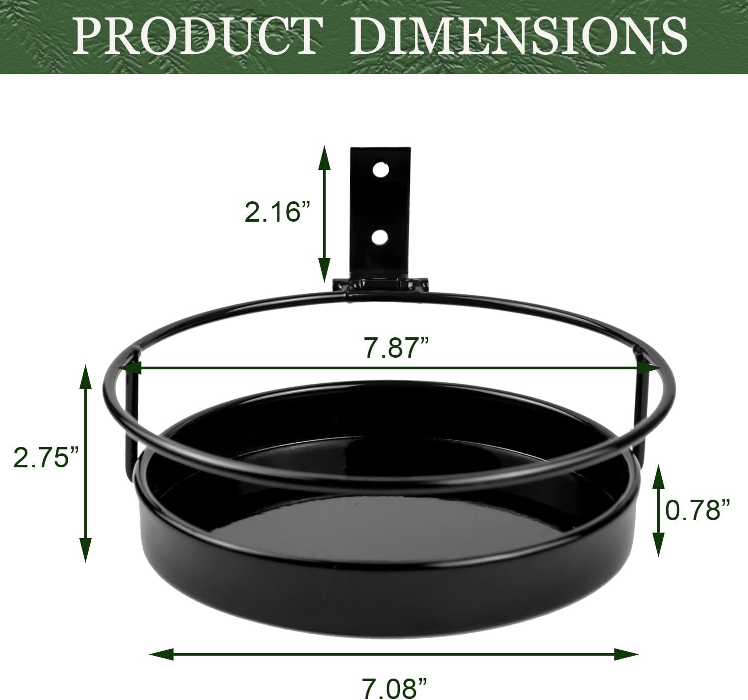 ARTORA Wall Mounted Plant Holder, 2 Pack Metal Flower Pot Wall Hanging Shelf Black Indoor Outdoor Decorative Floating