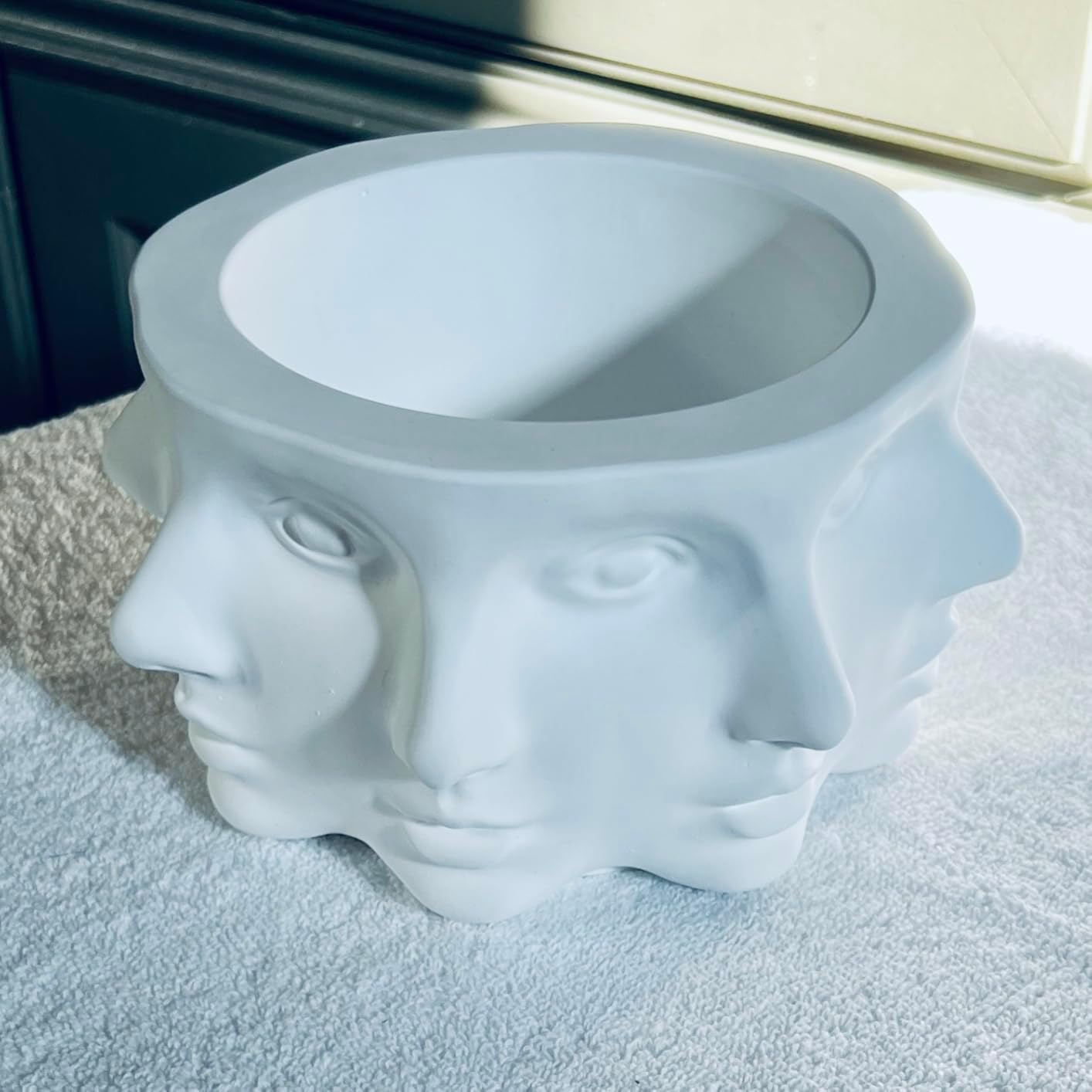 Silicone Head Face Planter Mold, Multi-Face, 8 inch Flower Pot Mold | Indoor/Outdoor, Multi-Face Shaped, Succulent