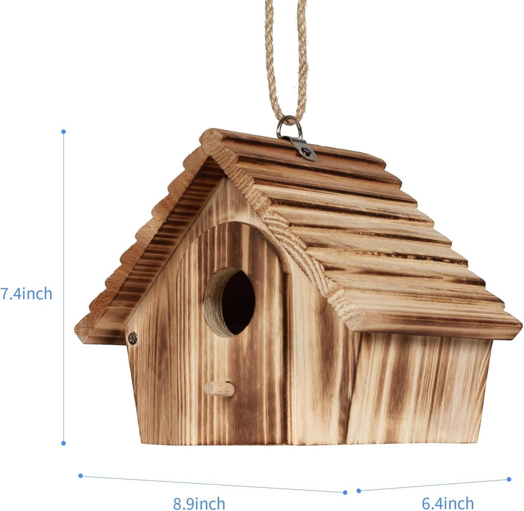 Bird Houses for Outside,Hanging Outdoor BirdHouses,Wood Bird Nesting Box House for Bluebird Humming Finch Wren