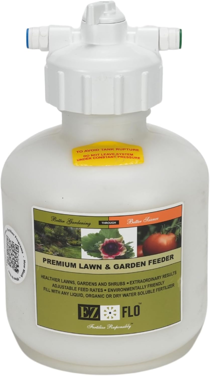 EZ-FLO 3/4 Gallon Hose‑Bib & Drip Fertilizer Injector | Low‑Pressure Garden Feeder for On/Off Flow & Drip Irrigation