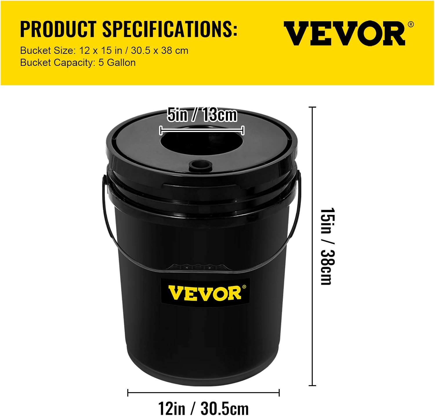 VEVOR DWC Hydroponic System, 5 Gallon 4 Buckets, Deep Water Culture Growing Bucket, Hydroponics Grow Kit with Pump, Air