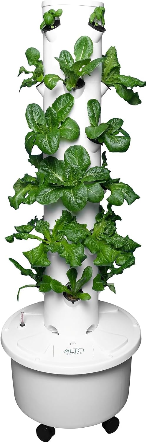 GX Hydroponic Tower | Vertical Planter Tower | Hydroponics Growing System Kit | Food Grade with 24 Net Pots (Without